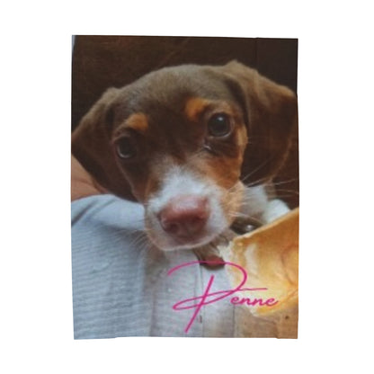 Personalized Velveteen Plush Blanket with Custom Pet Design - Cozy Gift for Dog Lovers
