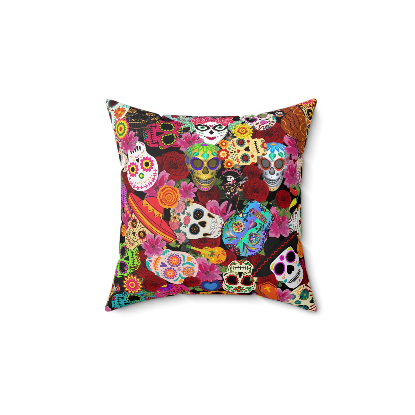 Spun Polyester Square Pillow Day of the dead